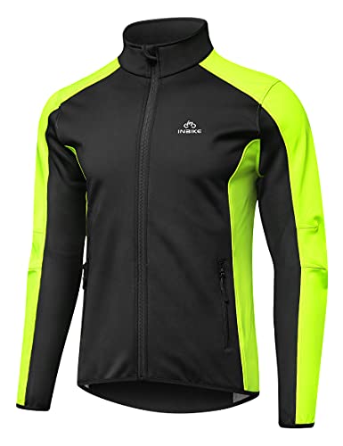 INBIKE Chaqueta de Ciclismo para Hombre con Forro Polar Impermeable Chaqueta Softshell para Otoño...