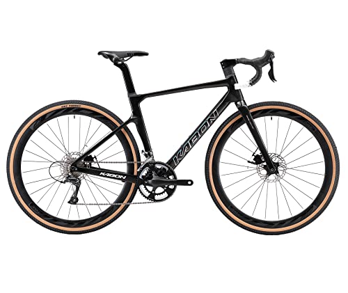 KABON Bicicleta Carbono Gravel de Carretera, 700CX40C con 105 R7000 22 Velocidad, Bicicleta de...