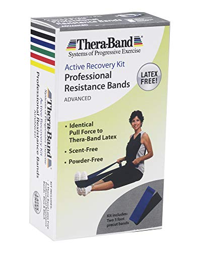 THERABAND Juego de Bandas de Resistencia, Banda elástica Profesional sin látex para Ejercicio de...