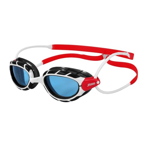 Zoggs Predator, Gafas De Natación Unisex Adulto, Blanco/rojo/tinte, Regular