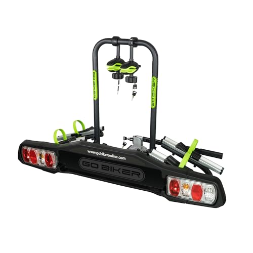 GO BIKER Portabicicletas Beat para 2 Bicicletas Bola de Remolque antirrobo, 15kg x Carril, chasis de...