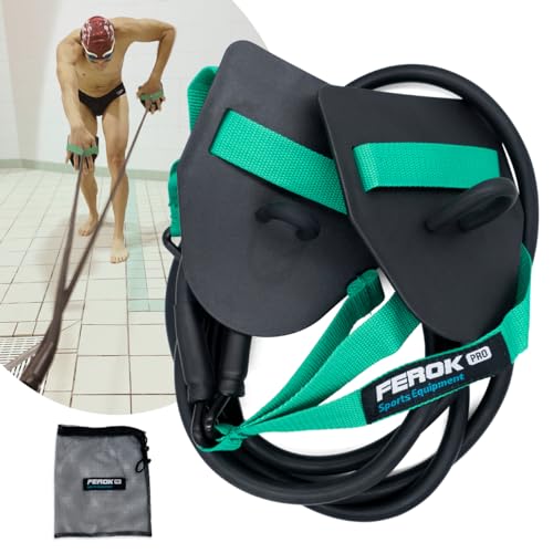 FEROK PRO - Banda de Resistencia Fitness con Correa y Palas Natación - Ideal para la Tonificación...