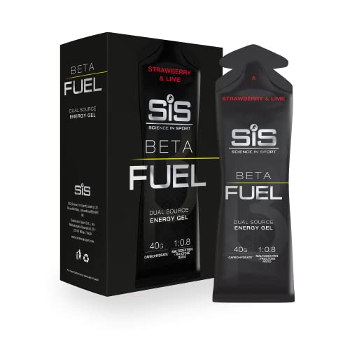 Science in Sport Beta Fuel Gel, geles energéticos ciclismo, energía de doble fuente, Sabor fresa y...