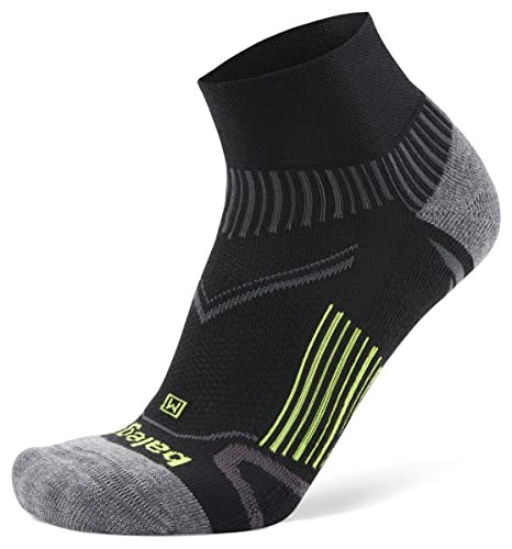 Balega Unisex Enduro V-Tech Quarter Calcetines Para Correr, Negro, Large, EU Talla 43-45.5