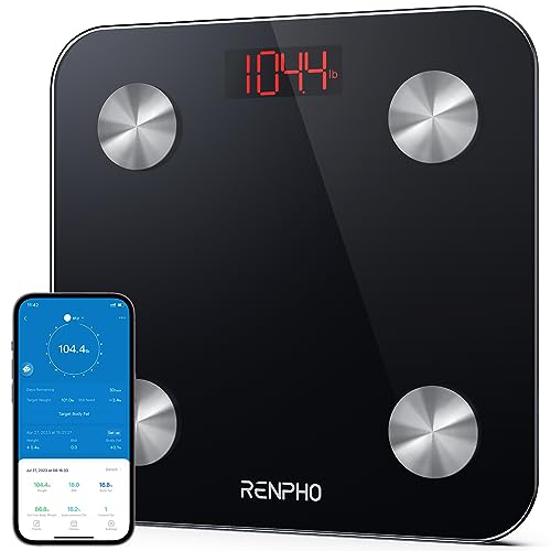 RENPHO Bascula Grasa Corporal y Muscular, Bascula de Baño con App, Bluetooth Bascula Inteligente...