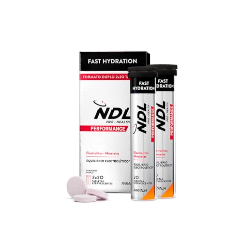 NDL Pro-Health Fast Hydration - Tabletas de hidratación rápida, bebida electrolitos y sales...