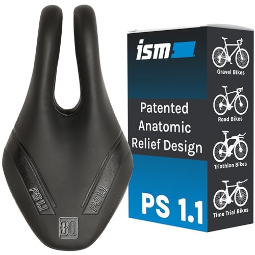 ISM Saddles 649110 Sillín, triatlón, 245 x 135, Negro, Multicolor, M