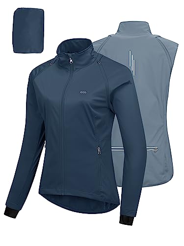 33,000ft Chaqueta de ciclismo para mujer, impermeable, transpirable, protección UV, ligera, con...