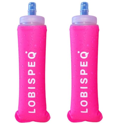 LOBISPEQ®️ - Pack de 2 Soft Flask 500ml Boca Ancha Libre de BPA | Botellas Blandas Hidratación...