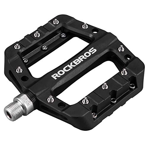 ROCKBROS Pedales Bicicleta de Nylon, para MTB BMX Bicicleta Carretera Gran Plataforma Antideslizante...