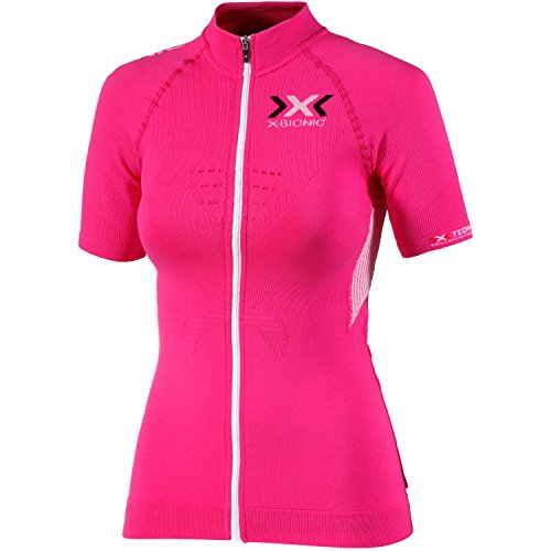 X-Bionic The Trick EVO Maillot, Mujer, Rosa/Blanco, XS