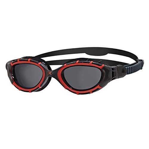 Zoggs Predator Flex Polarized-Regular Fit Gafas de natación, Adultos Unisex, Red/Black/Smoke...
