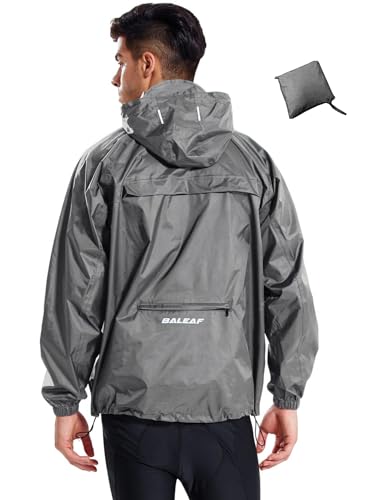 BALEAF - Chubasquero impermeable para hombre, con capucha, ligero, plegable, para correr, ciclismo,...