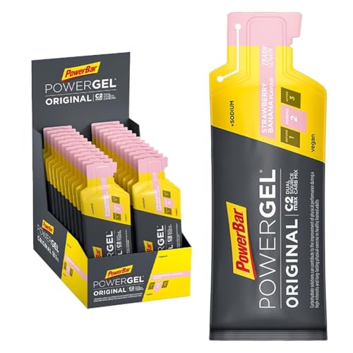 Powerbar PowerGel Original Strawberry-Banana 24x41g - High Carb Energy Gel + Magnesio e Sodio + Sin...