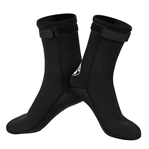 QKURT - Calcetines de neopreno, calcetines de neopreno de 3 mm para buceo, buceo con snorkel y...