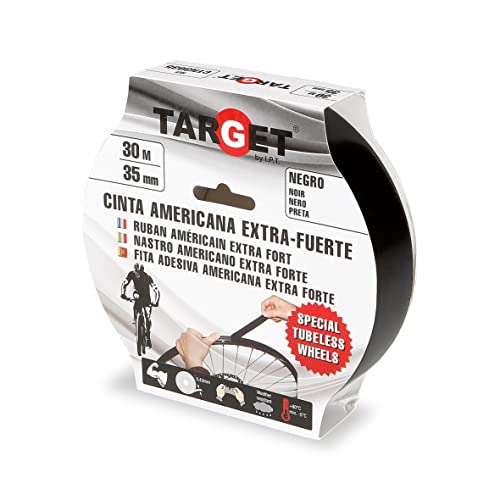 TARGET CTN3035 - Cinta Tubeless - 30m x 35 mm - Bicicletas - Negra - Ruedas - Llantas