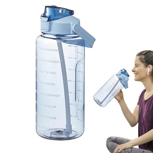 Botella de agua para corredores, botella de agua impermeable de 2 l para ciclismo, taza de agua...