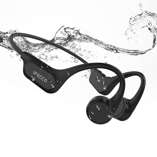 IFECCO Auriculares Natacion Bluetooth 5.3 - IP68 Resistente al Agua Auriculares Conducción...