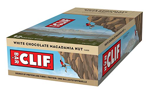 CLIF Bar Barrita energética de avena con chocolate blanco y nuez de Macadamia - Paquete de 12 x 68...