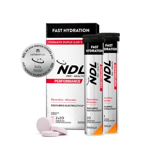 NDL Pro-Health Fast Hydration - Tabletas de hidratación rápida, bebida electrolitos y sales...