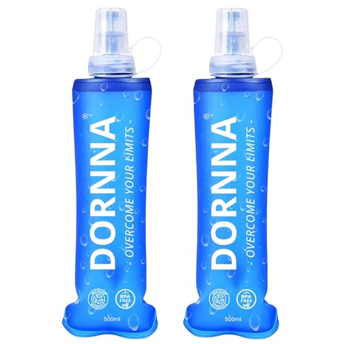 DORNNA® – 2X1 Soft Flask, Botella de Hidratación BPA FREE para Running, Bolsa de Hidratación...