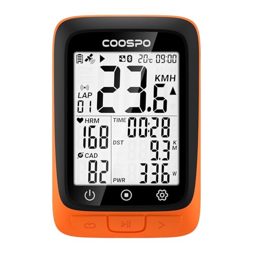 COOSPO BC107 GPS Computadora de Bicicleta Ant+/ BLE5.0, Ciclocomputador Bici Inalambrico IP67...