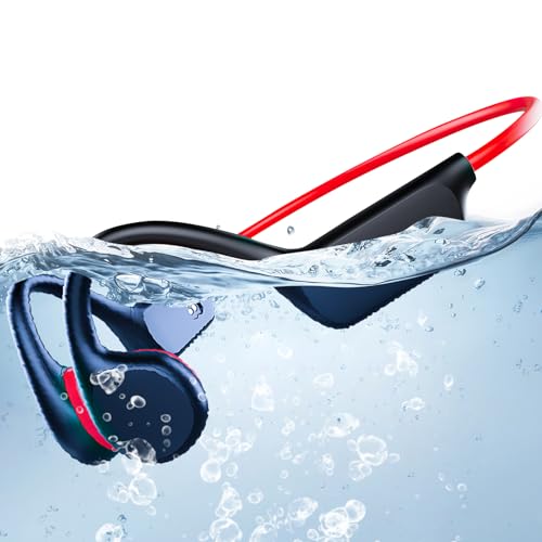 Natacion Auriculares Conduccion Osea, IPX8 Auriculares oseos Para Nadar Bluetooth 5.3 Auriculares...