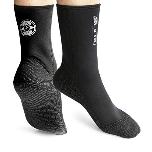 PAWHITS - Calcetines de neopreno de 3 mm, térmicos, antideslizantes, unisex - para buceo,...