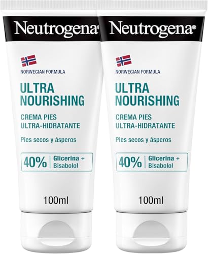 Neutrogena Fórmula Noruega Crema de Pies Ultra Hidratante (pack de 2 x 100 ml), crema para pies...