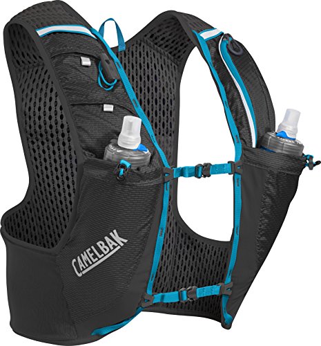 Camelbak Ultra Pro Mochila de Hidratación, Hombre, Negro/Azul (Atomic Blue), L