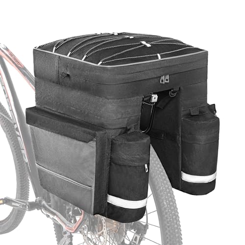 COFIT 68L Bicicleta Pannier, Bolso Impermeable para Maletero de Bicicleta como Portaequipajes Negra