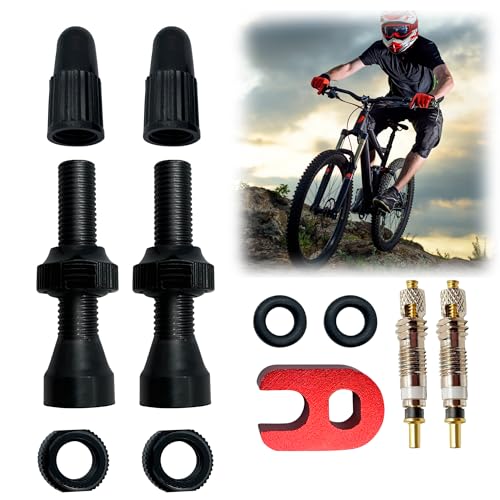 Kit 2 Valvula Tubeless MTB 29, con Herramienta de extracción obuses tubeless MTB, valvulas para...