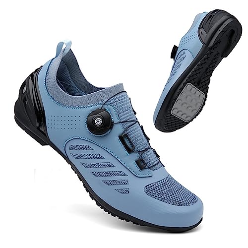 Hixingo Zapatilla de Ciclismo Hombre, Respirables Zapatos Bicicleta de Carretera Exterior MTB...