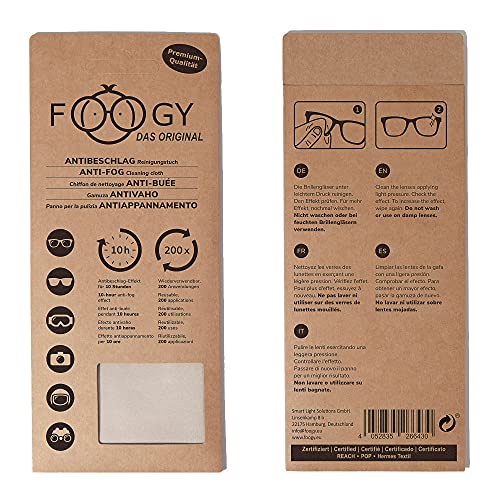 FOOGY Paño Microfibra Seca antivaho Gafas, Gamuza antivaho gafas, Bayeta Microfibra para limpiar...