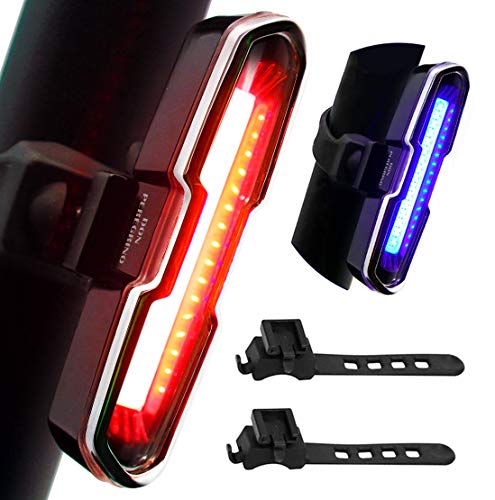 DONPEREGRINO B2 110 Lúmenes Luz Trasera Bicicleta Potente LED, Recargable USB de Alto Brillo con 5...