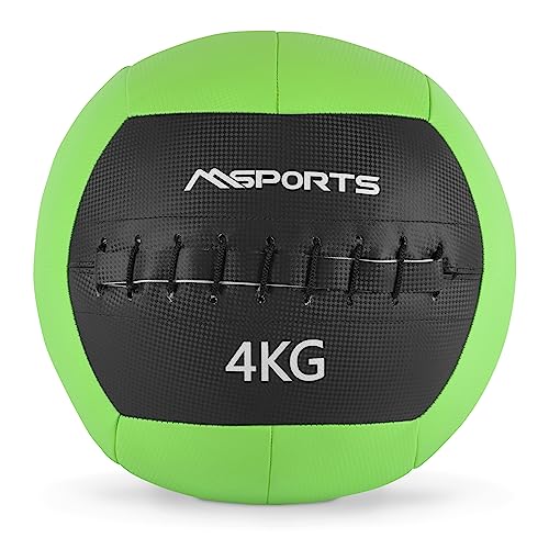 MSPORTS Balón medicinal Premium Wall-Ball de 2-10 kg, medicinal