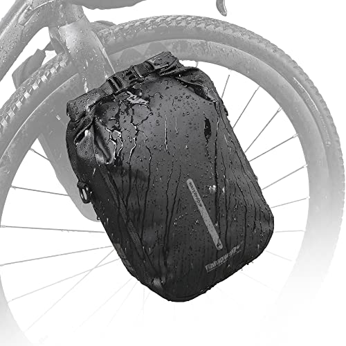 Rhinowalk Bolsa para horquilla delantera de bicicleta, impermeable, 4-6 L, bolsa seca de liberación...