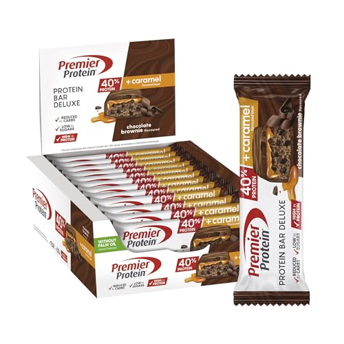 Premier Protein Bar Deluxe Chocolate Brownie 12x50g - Alto contenido en proteínas Bajo contenido en...