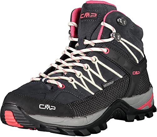 CMP Rigel Mid Wmn Trekking Shoes Wp, Zapatillas para Mujer, Antracite Off White, 39 EU