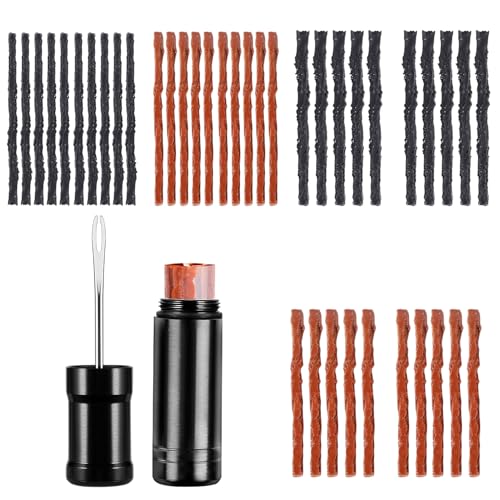 41Pcs Herramientas de Reparación de Neumáticos de Bicicleta Tubeless, Kit Mechas Pinchazos MTB 40...