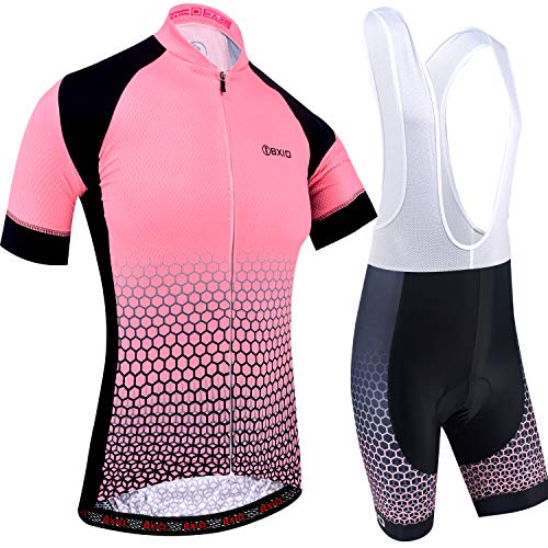 BXIO Maillot Ciclismo Mujer, Ciclismo Conjunto de Ropa con Pantalones Acolchado 3D para Deportes al...