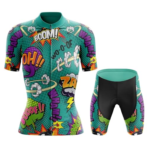 Conjunto Ciclismo Mujer Verano Maillot Bici MTB Manga Corta Ropa Ciclista,Traje Bicicleta Camiseta...