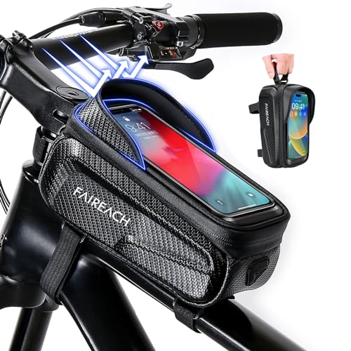 Faireach Bolsa Bici con Soporte para Telefono Móvil, Soporte Movil Bicicleta, Bolso Bicicleta...