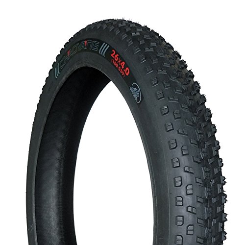 Chaoyang - Cubierta de 26 pulgadas x 10 cm, para nieve, 60 tpi, para Fat Bike, rígida, negra, ultra...