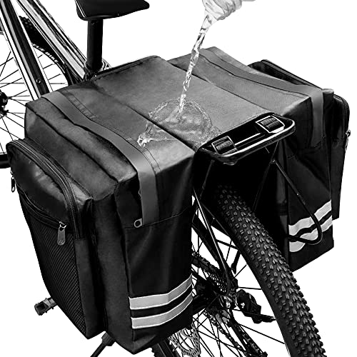 HINATAA Alforjas Doble Bicicleta, 30L Impermeable Bolsas Bicicletas Traseras, Bolsa Alforja Trasera...