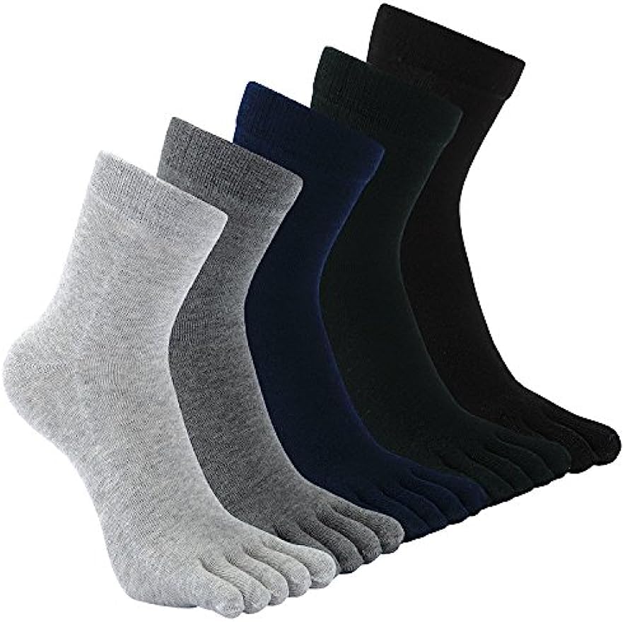 Teenloveme Calcetines de 5 Dedos para Hombres para Deportes Ciclismo Correr, Hombre Calcetines del...