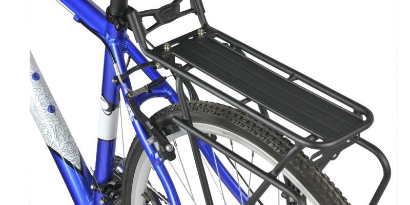 Portaequipajes metálico trasero para bicicleta fijación tubular